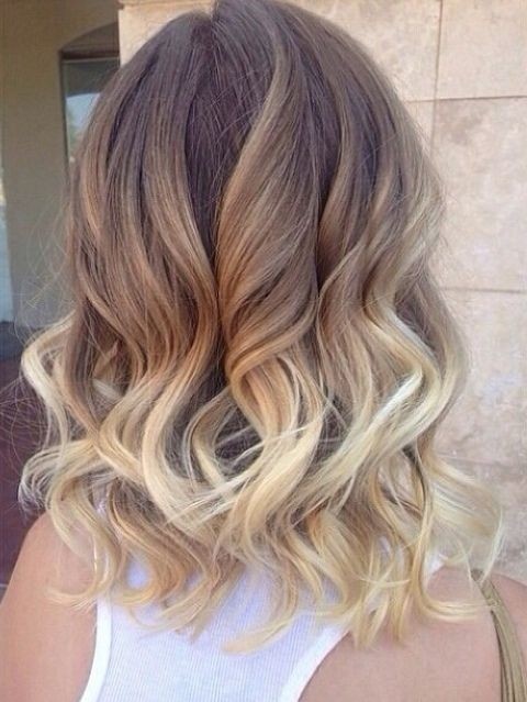 Ombre Curly Wavy Hairstyle