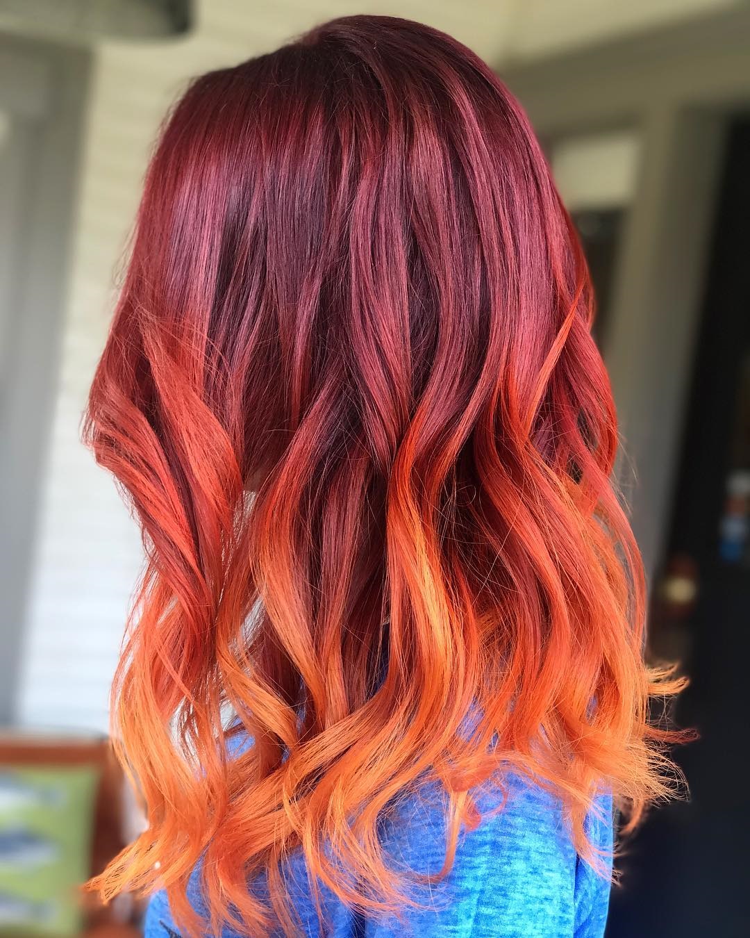 Red Ombre Hairstyles 1