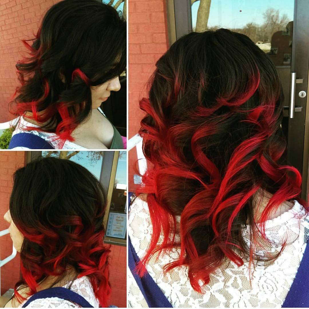 Red Ombre Hairstyles 4