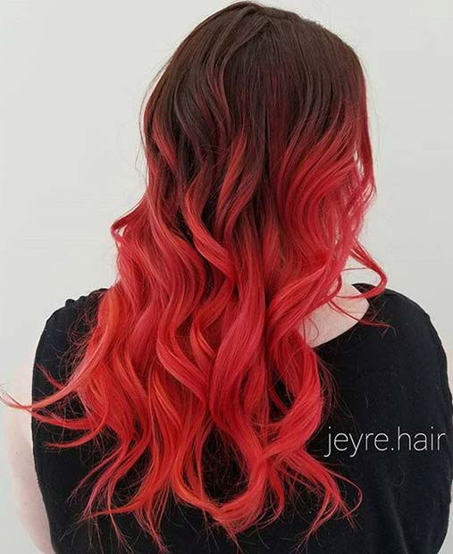 Red Ombre Hairstyles 6