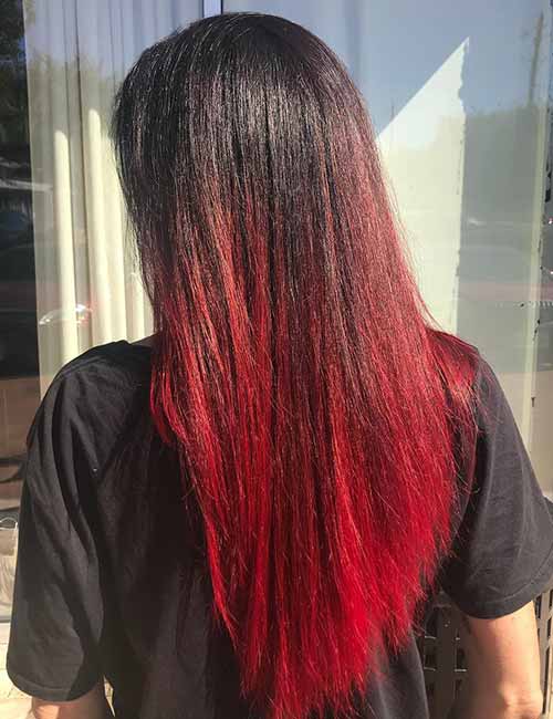 Red Ombre Hairstyles 7