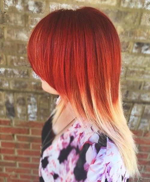 Red and Blonde Ombre