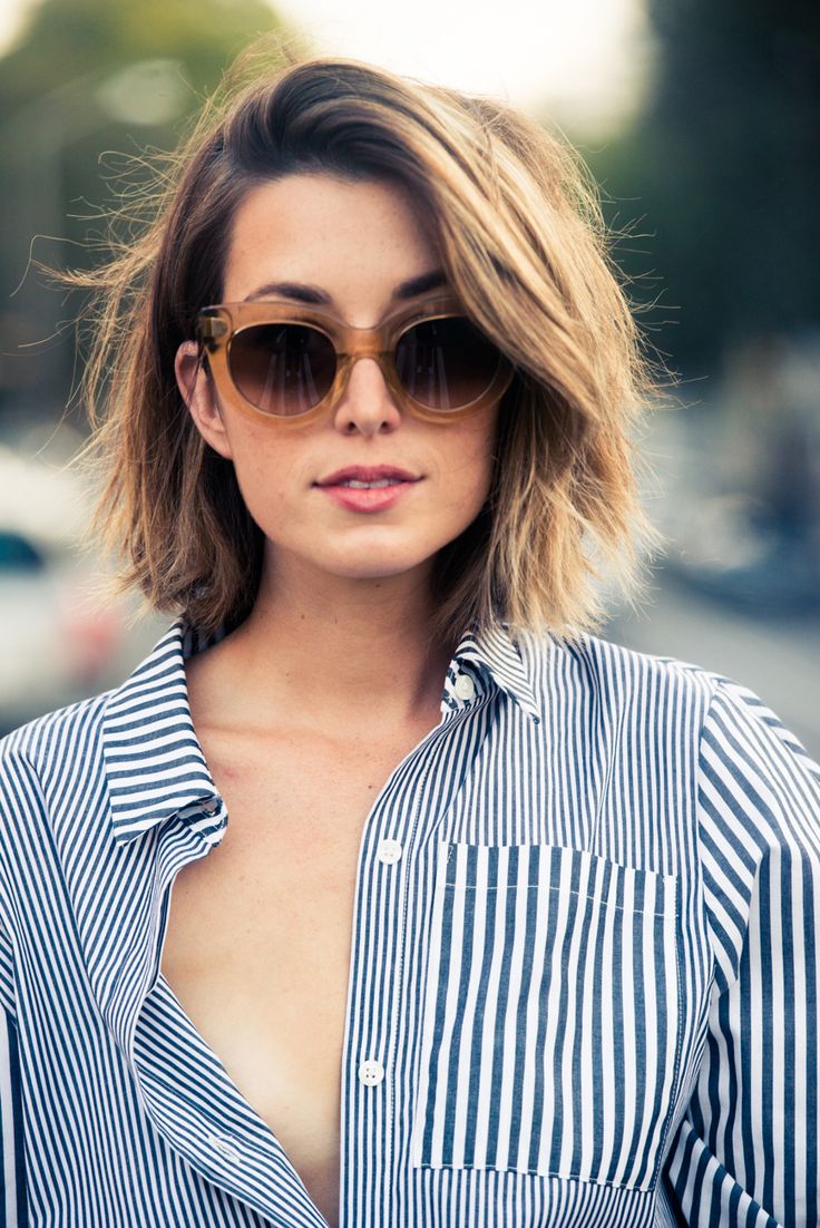 Short Bob Hairstyle with Side Bangs