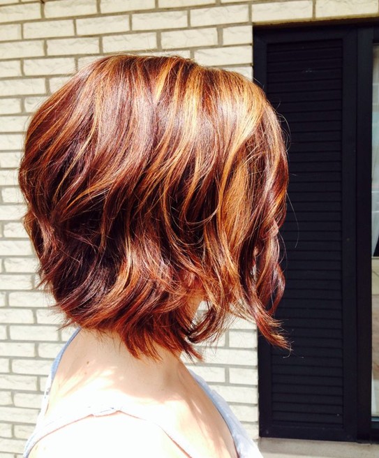 Short Red Hairstyle – Side View of Short Red Bob Haircut