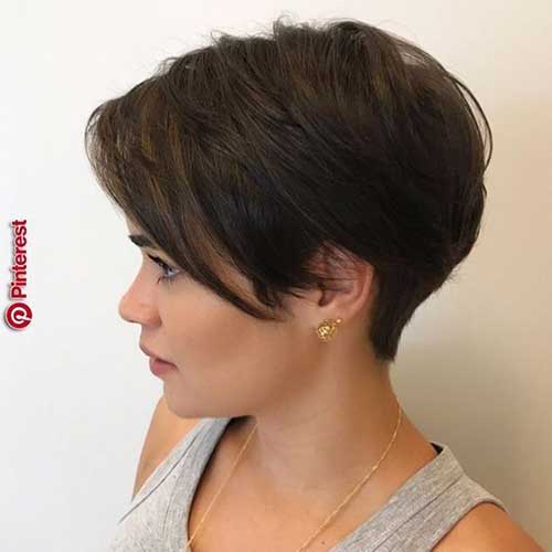 Simple Pixie with Long Bangs