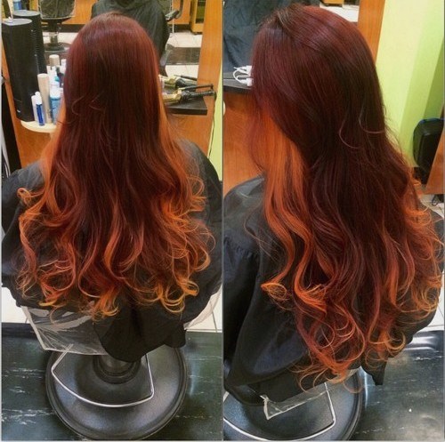 Two Tone Red Ombre