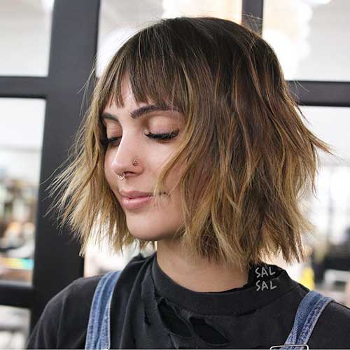 short layered hairstyles with bangs 1