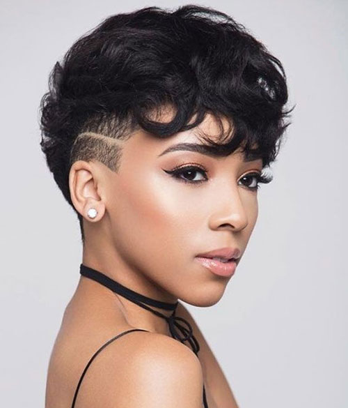Beautiful Black Woman with Edgy Pixie Cut