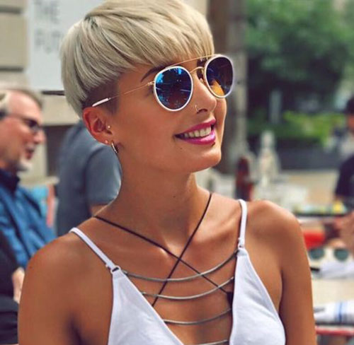 Blonde Pixie Hairstyle for Girls