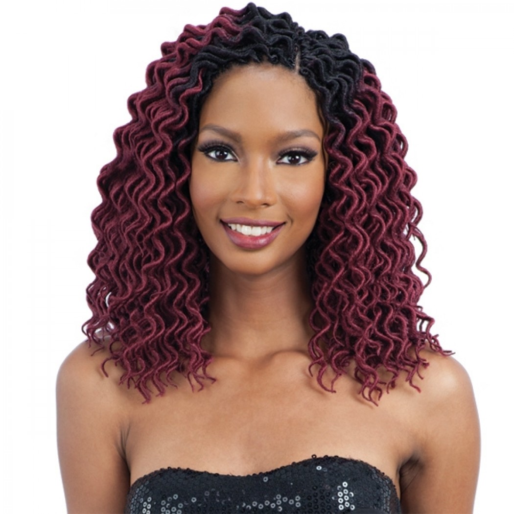 Burgundy Curly Hairstyle