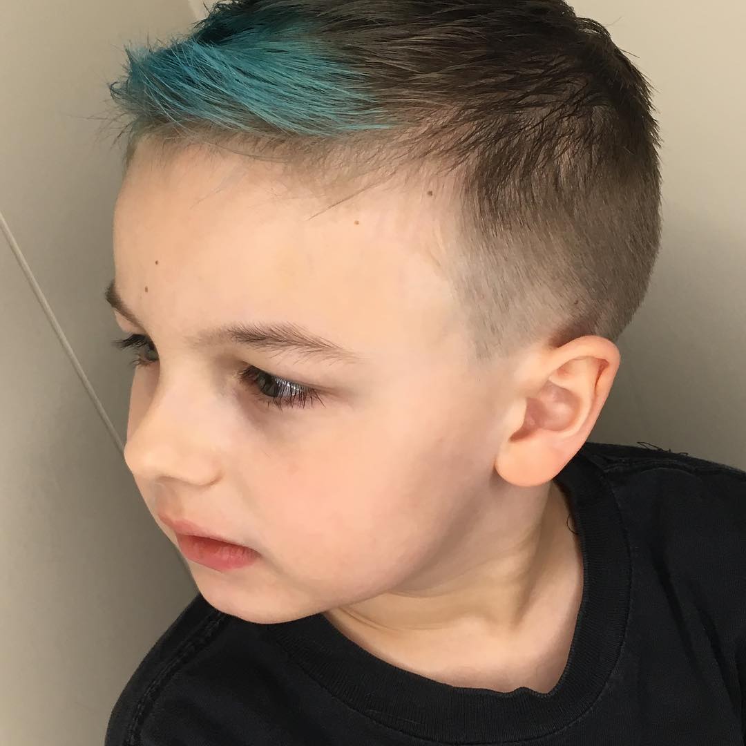 Highlighted Spike Haircut for Boys