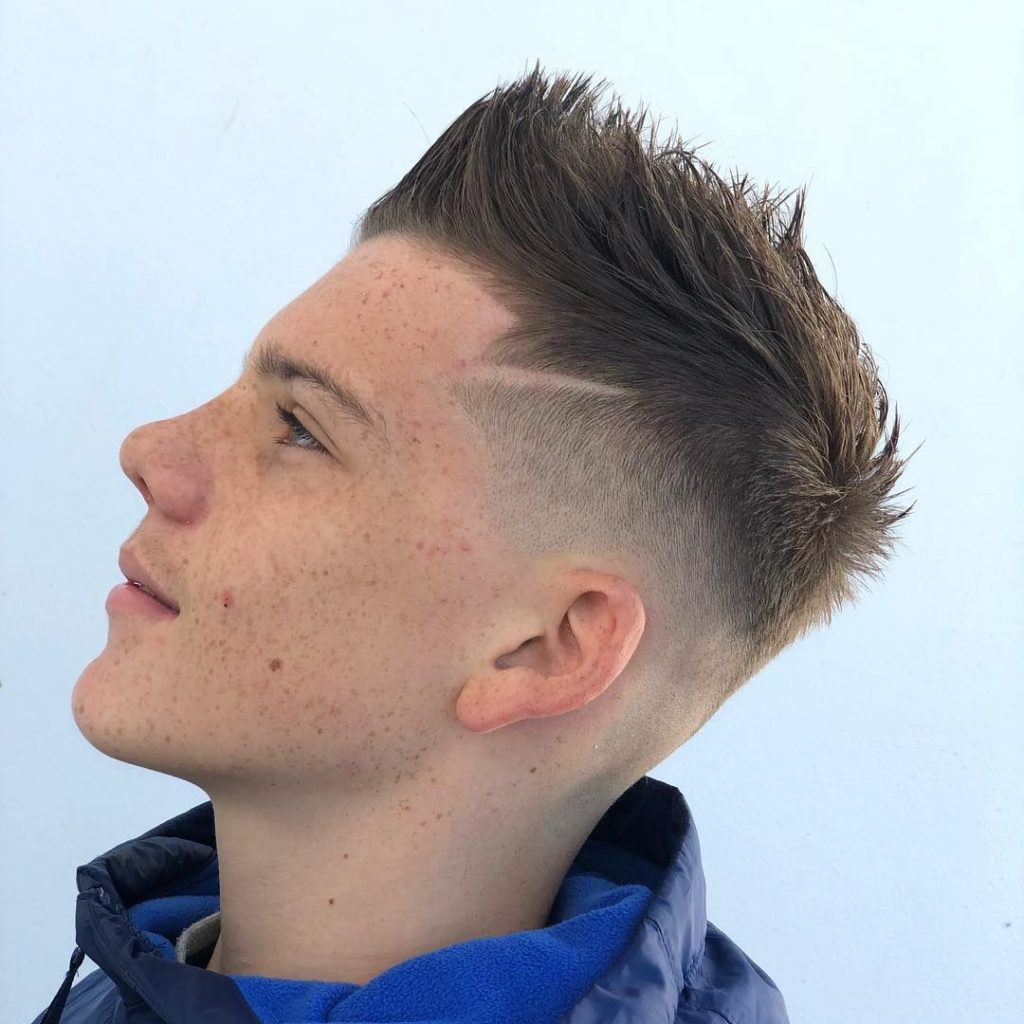 Mid Spike with a Fade Haircut