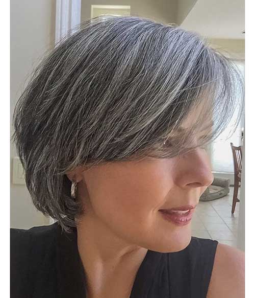 Natural Grey Short Hairstyle