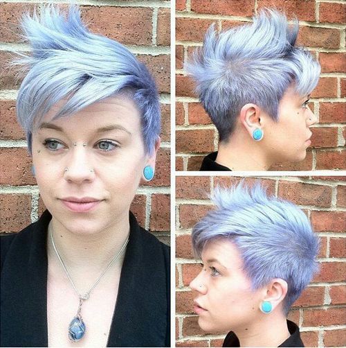 Pastel Pixie – Fauxhawk inspired haircut for short hair