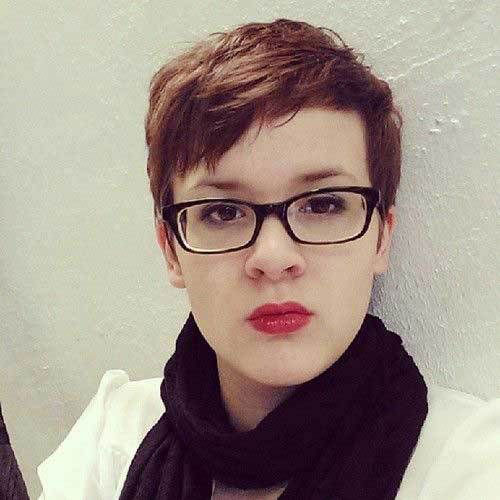 Pixie Haircut with Glasses