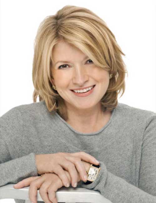 Straight Short Blonde Layered Haircut for Over 50