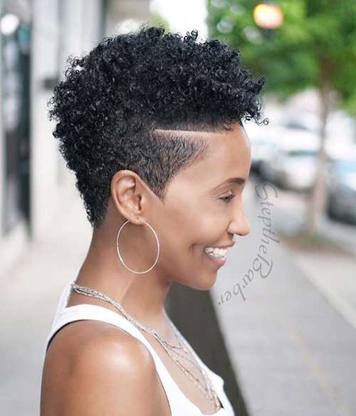 African American Female Short Pixie Haircut