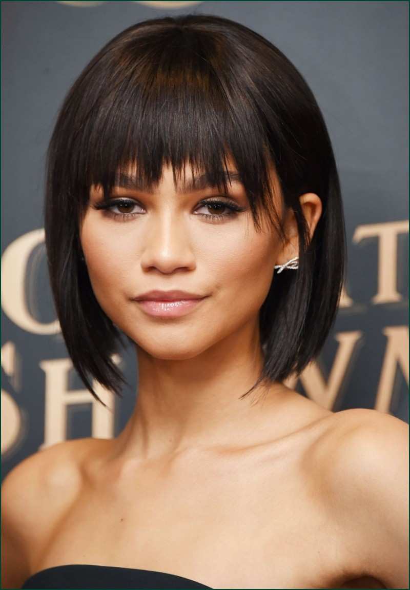 Edgy Bouncy Bob with Bangs