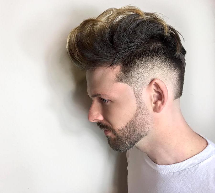 Faux Hawk with Beard and Fade