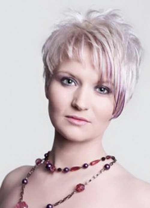 Pixie Short Hair with Fringes for Over 40