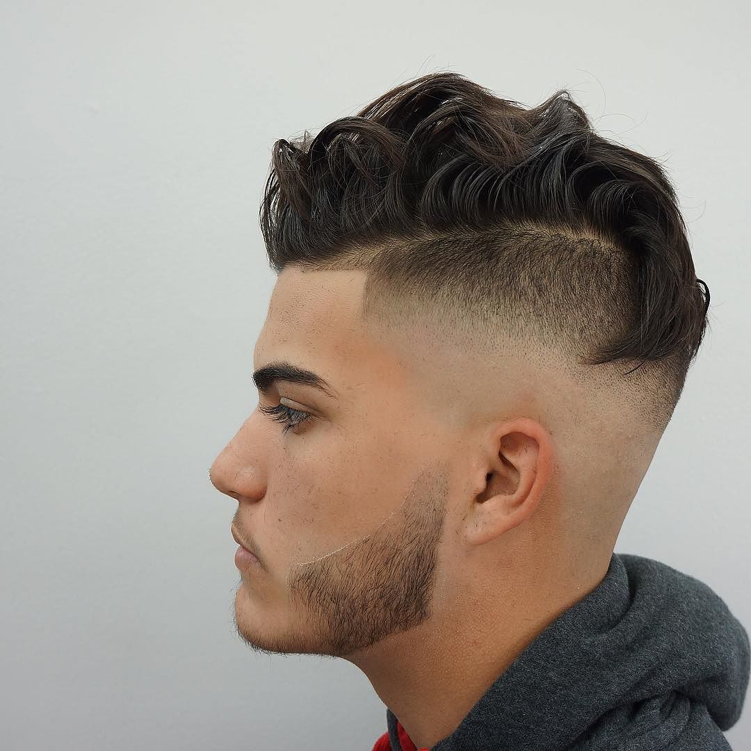 Wavy Texture with Bald Fade