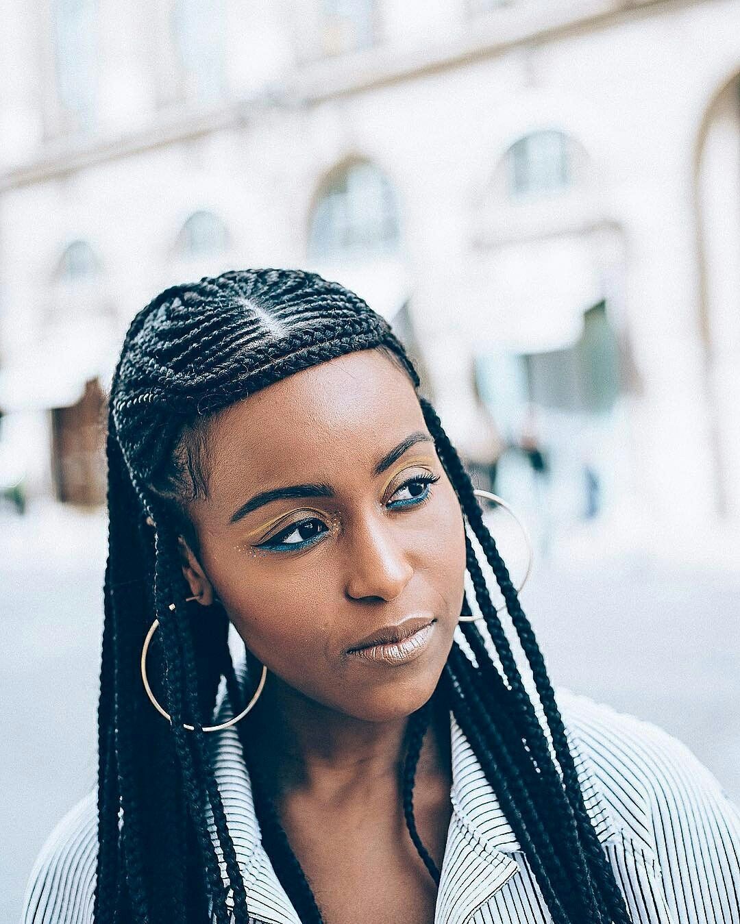 African Braid Hairstyle with Cornrows
