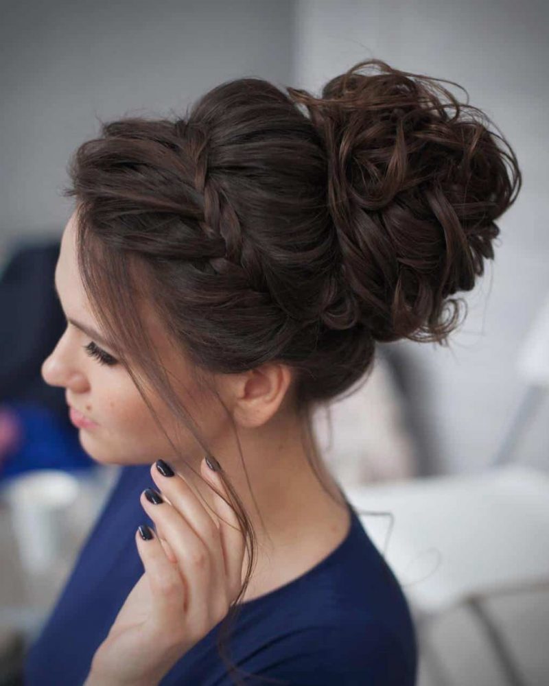 French Braided Chignon Hairstyle