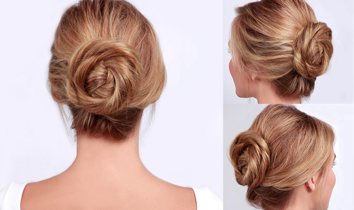 Twisted Roll Chignon Hairstyle