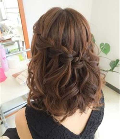 Waterfall Braided Hairstyle for Short Hair