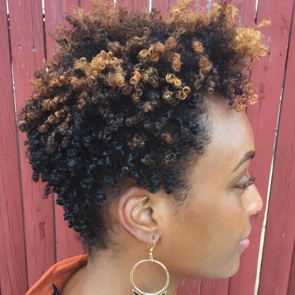 Afro American Curly Hairstyle