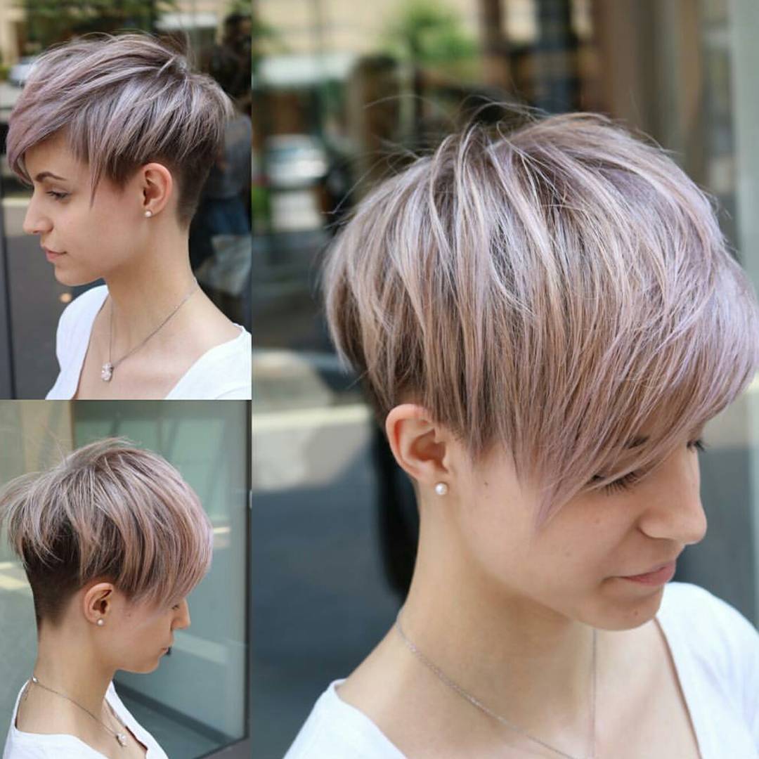 Angled Pixie Cut with Long Layers