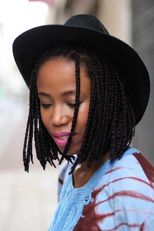 Black Girl with Braided Bob Hairstyle