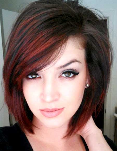 Black Hair with Red Highlights for Girls
