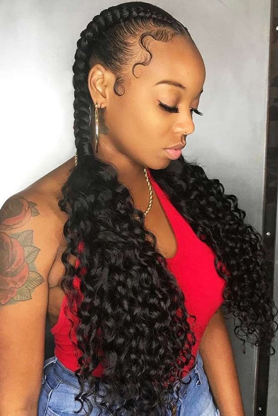 Braided Hair with Weaves