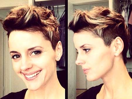 Brown and Blonde Colored Spiky Hairstyle