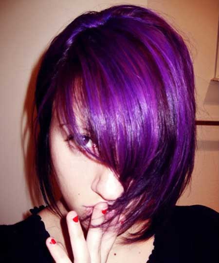 Lavender Colored Short Hair Idea