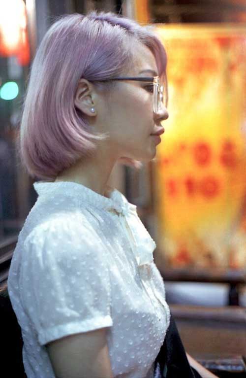 Pink Colored Bob Hair Style
