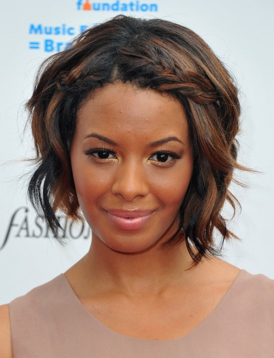 Short Wavy Bob with Front Braids