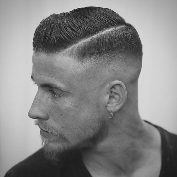 Side Part Hairstyle High Bald Fade