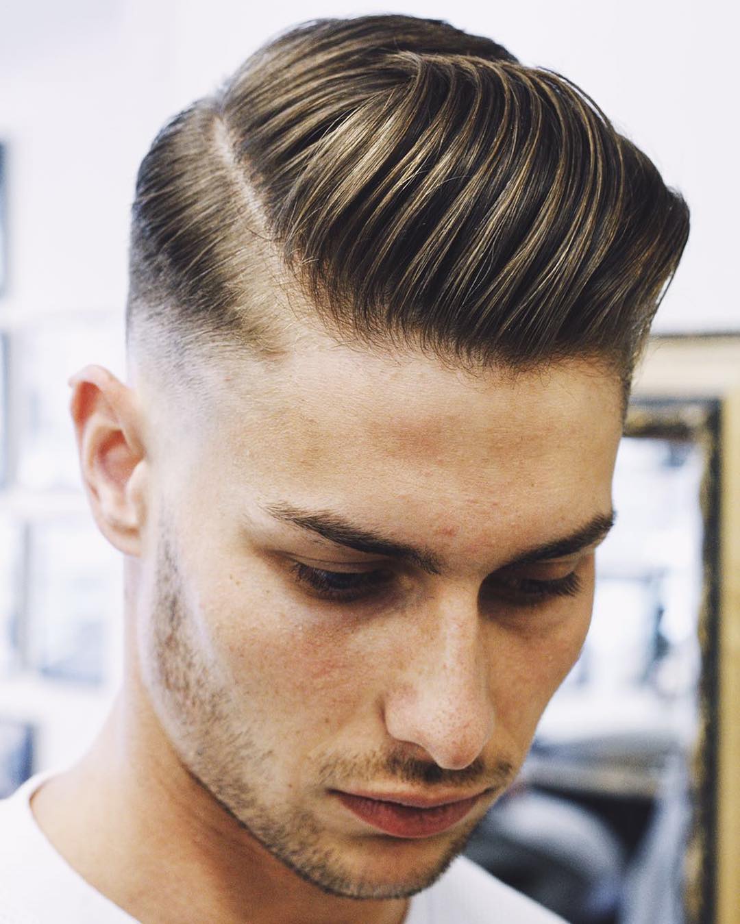 Sleek Side Parted Hairstyle for Men