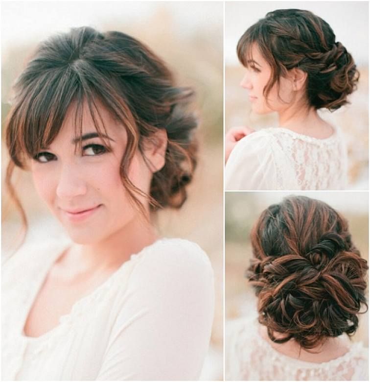 Two Toned Streaked Bun with Short Front Bangs