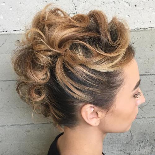 Curly Mohawk Updo
