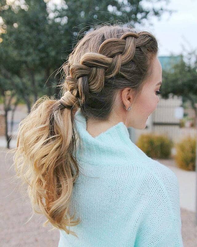 Loose Side Braided Ponytail Hairstyle