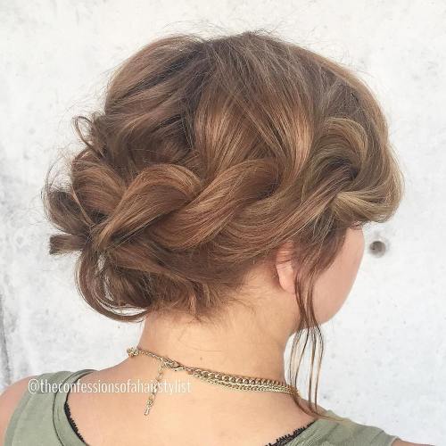 Loose Twisted Updo for Prom