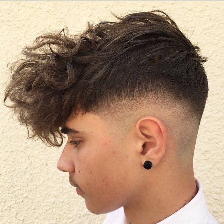 Messy and Curly Disconnected Undercut