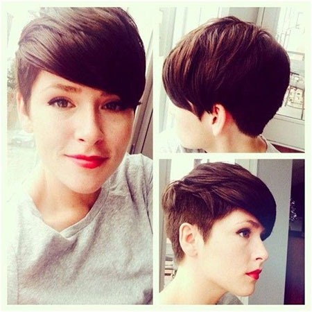 Short Side Swept Pixie Hairstyle