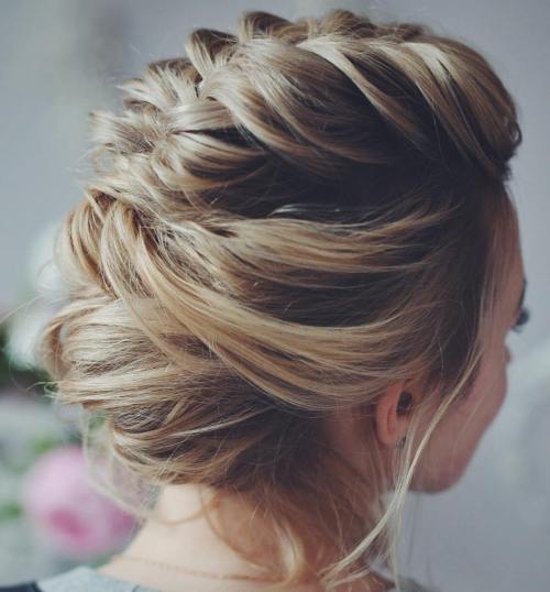 Soft Braided Updo for Prom