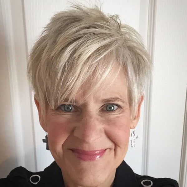 Spiky Bangs Pixie for Blondes Over 50