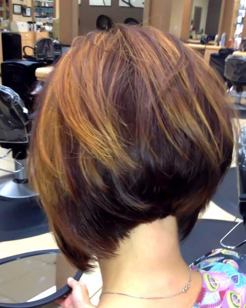 Stacked A Line Bob with Highlights