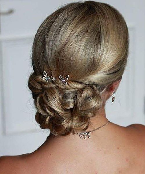 Twisted and Curled Low Chignon